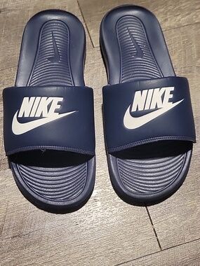 Nike Navy Slide Sandals Size 10